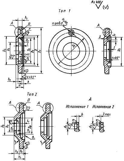 ГОСТ 18512-73 Крышки торцовые с отверстием для манжетного уплотнения. Конструкция и размеры (с Изменениями N 1, 2)