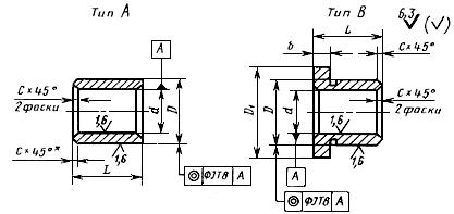 ГОСТ 1978-81 (СТ СЭВ 1010-78) Втулки подшипников скольжения металлические. Типы и основные размеры
